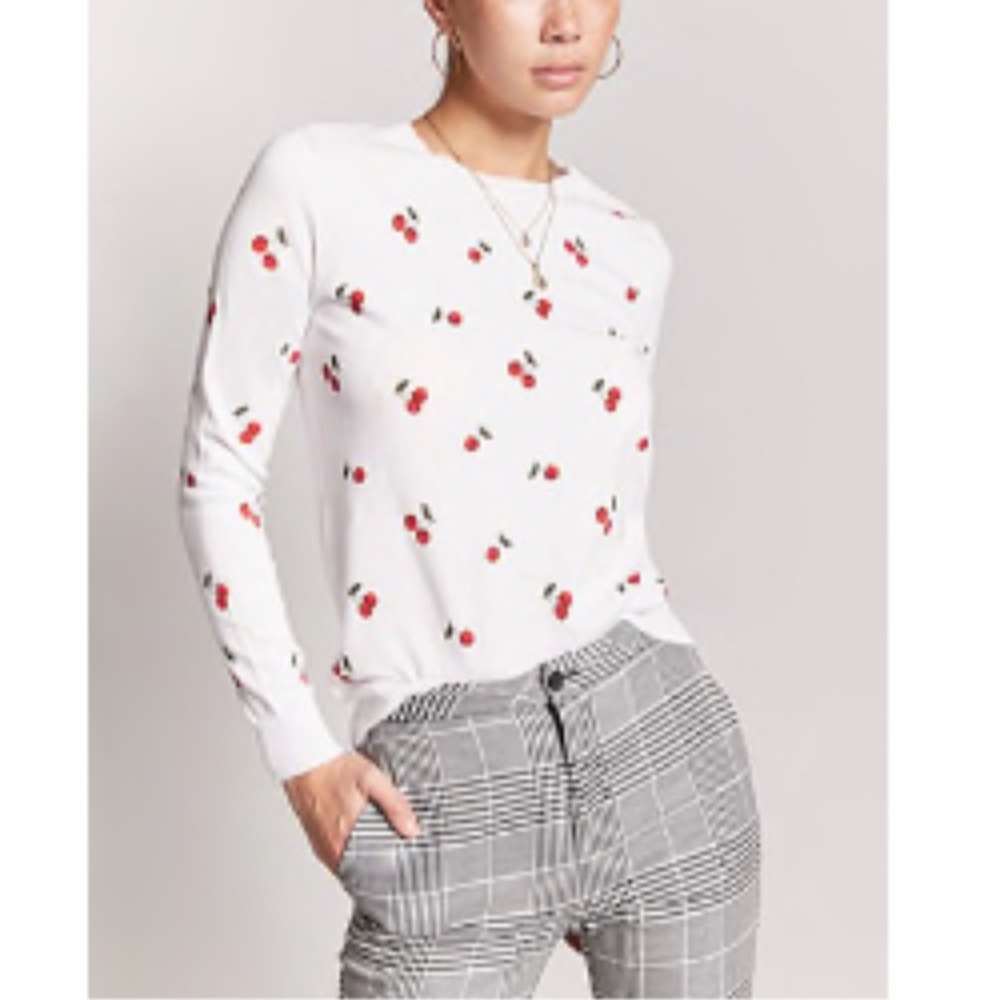 Cherry Print Sweater